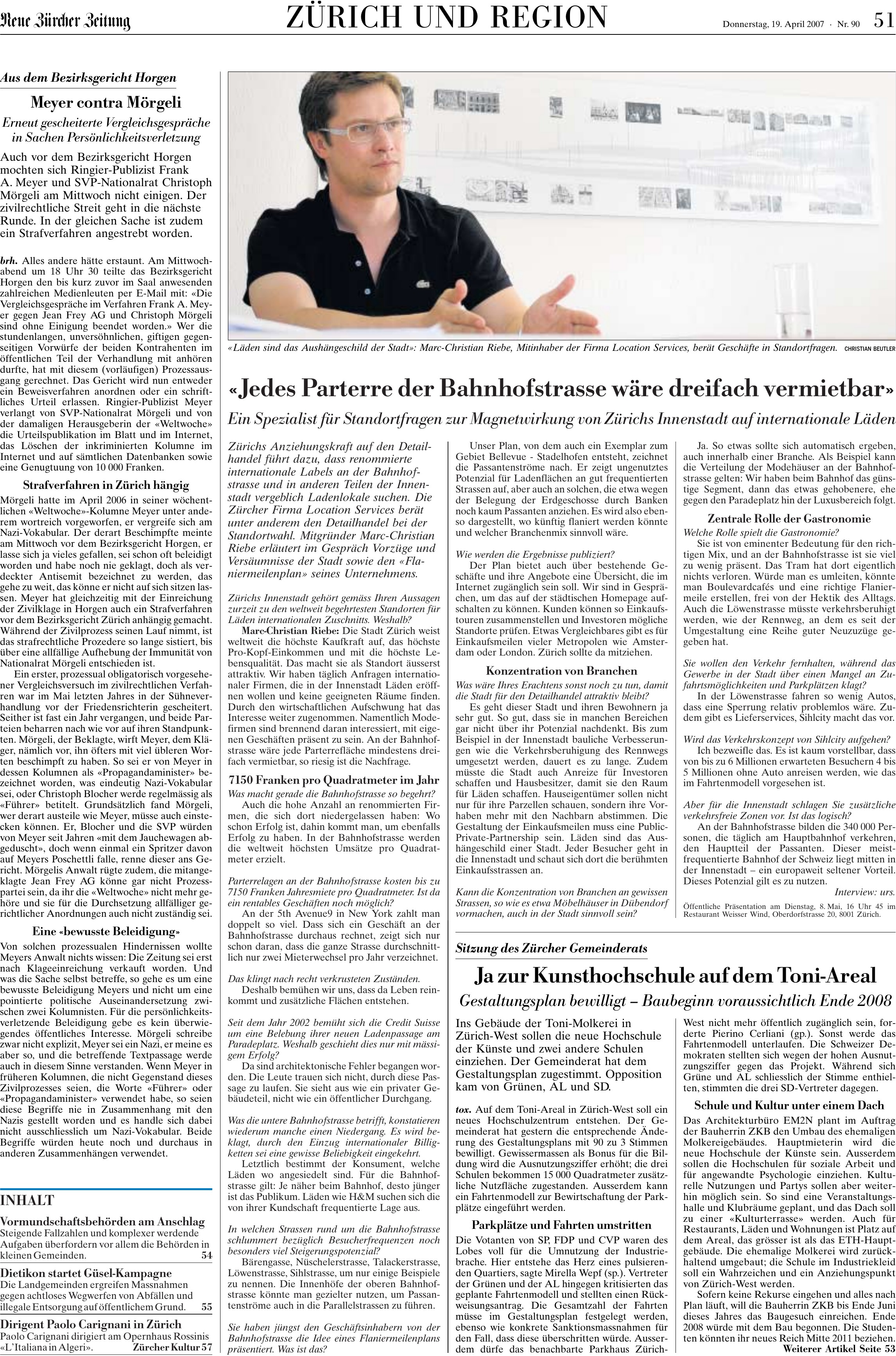 Interview Parterre Bahnhofstrasse