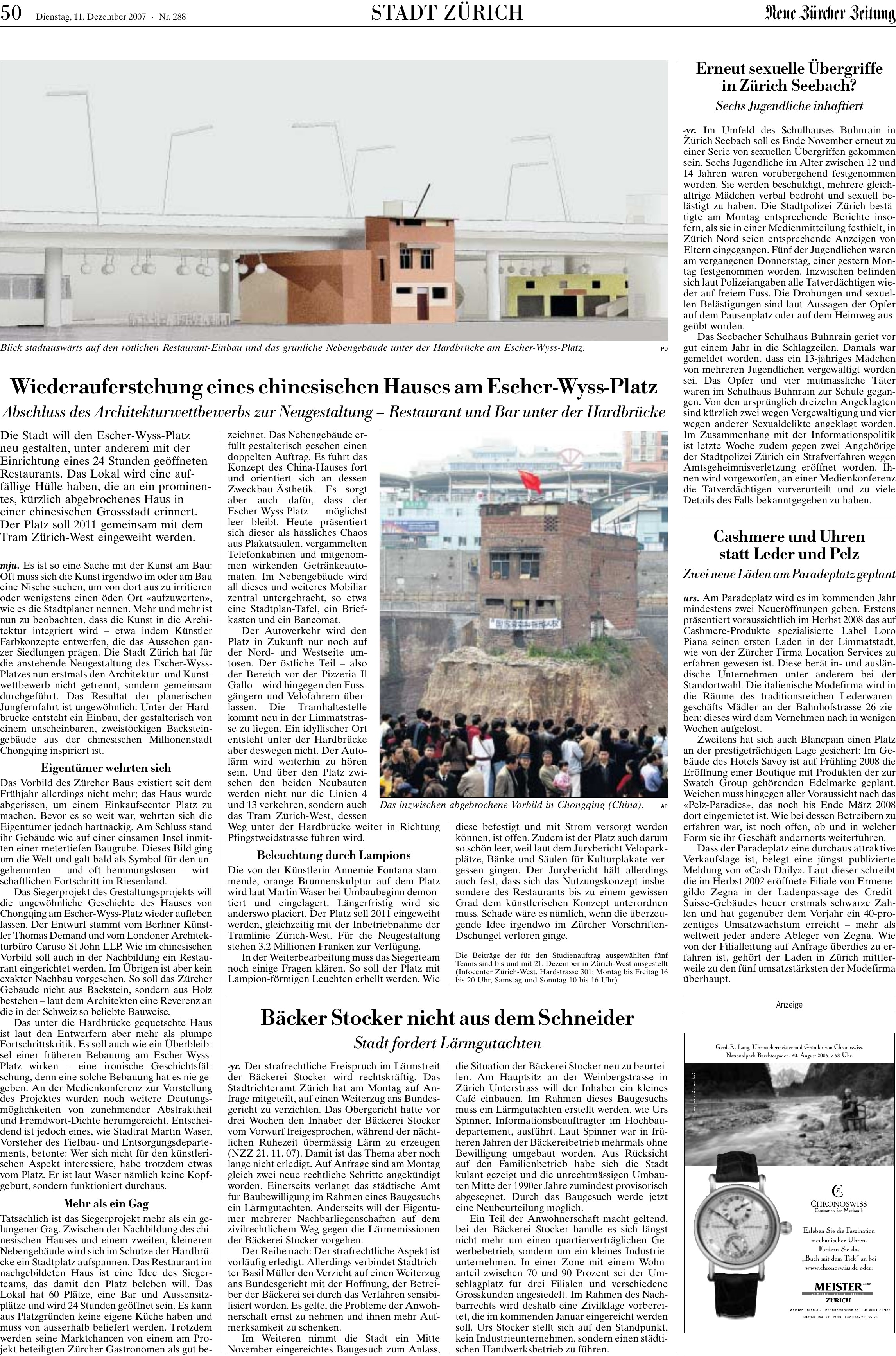 Cashmere und Uhren statt Leder und Pelz