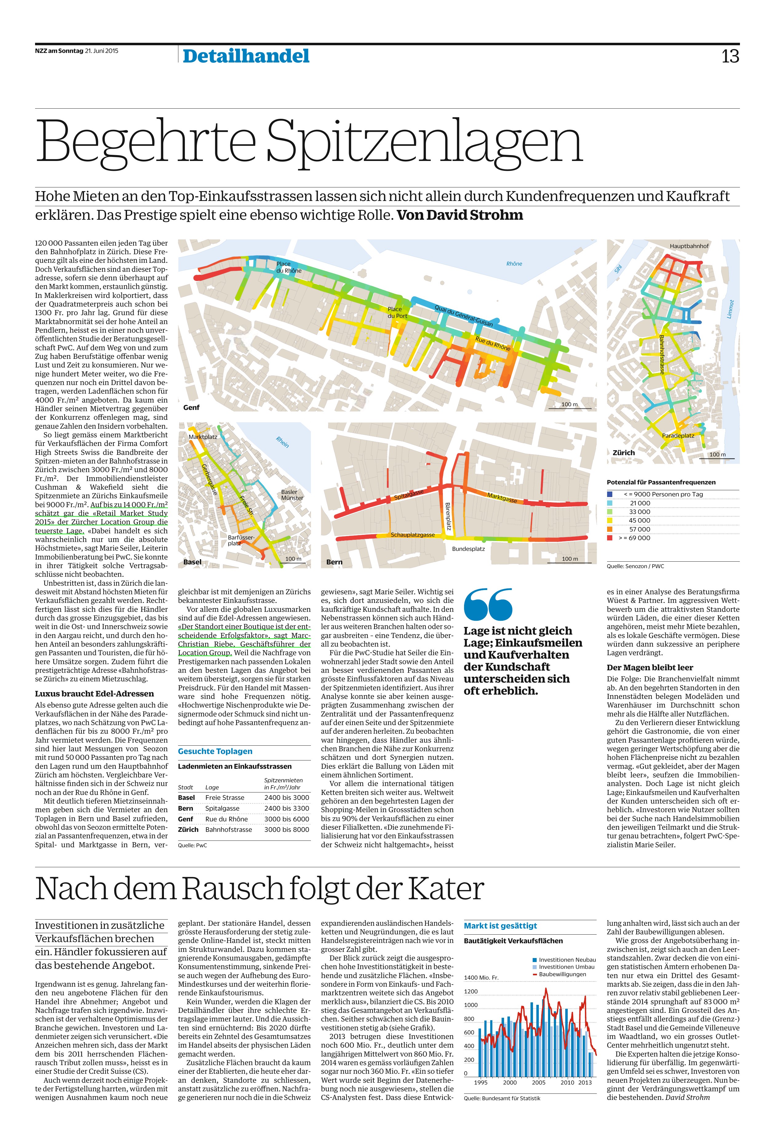 Begehrte Spitzenlagen