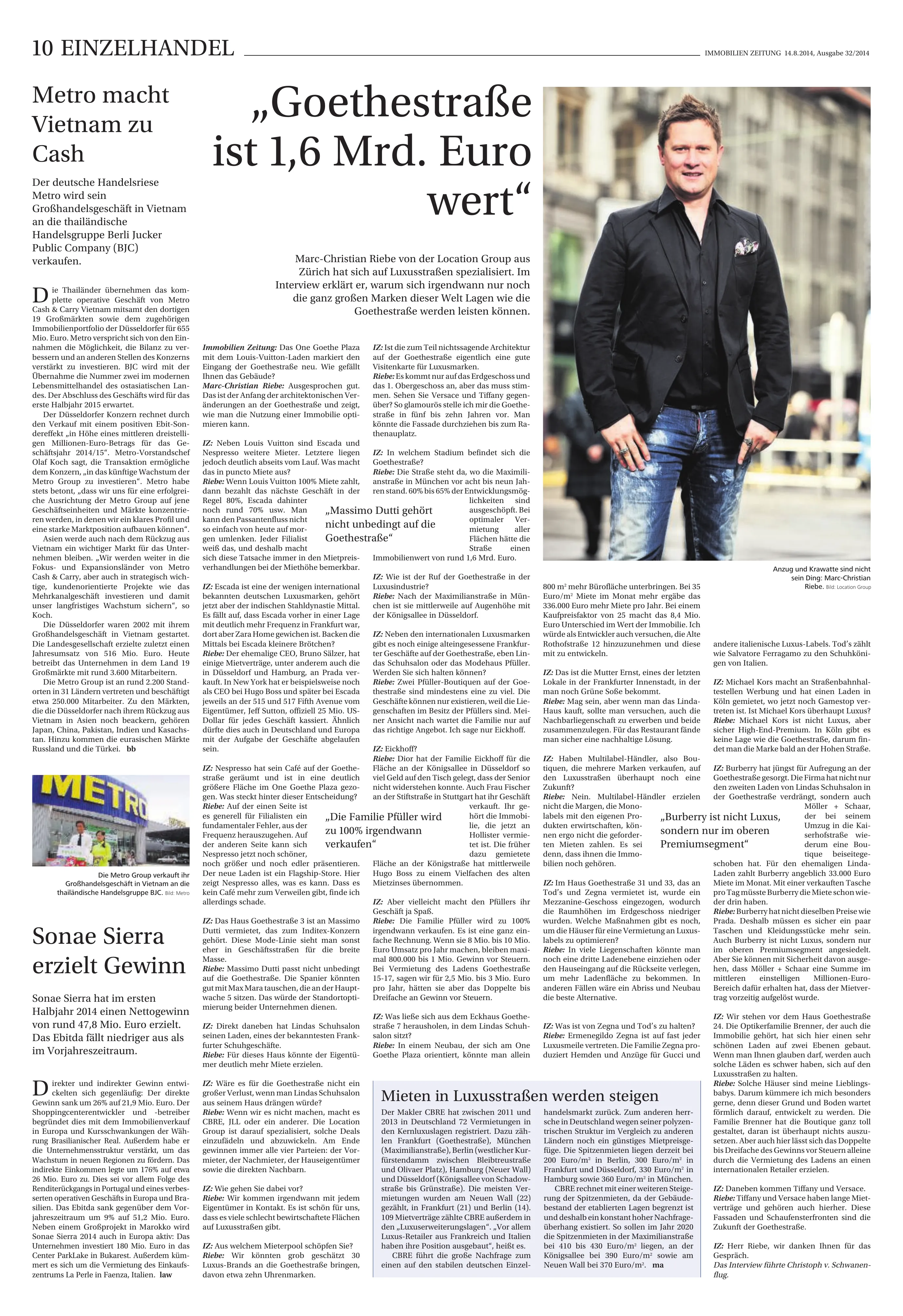 Goethestraße ist 1,6 Mrd. Euro wert